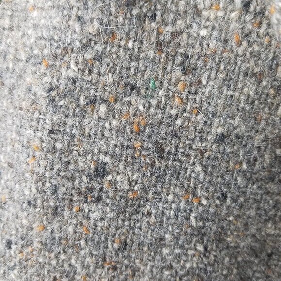 Vintage Larry Levine heather tweed bomber jacket button pockets women's 10-12 - Picture 7 of 16